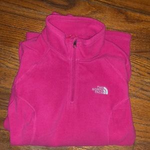 Pink North Face fleece Quarter-zip